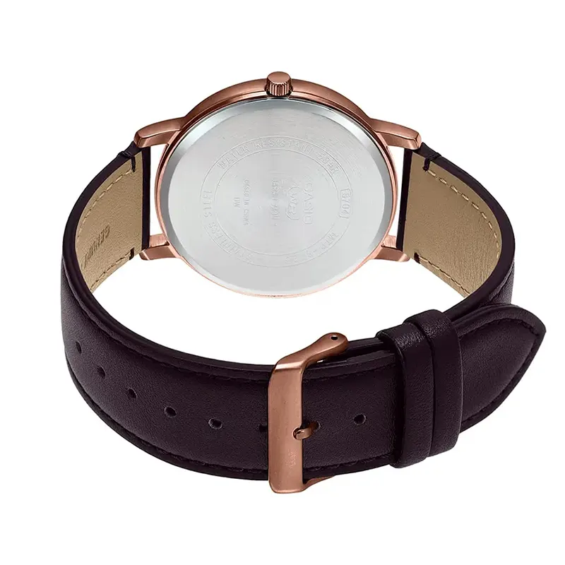 Casio Enticer Moon Phase Champagne Dial Men's Watch- MTP-M110RL-5AV